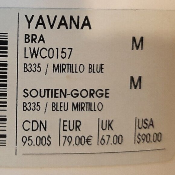 Lolë Yavana Bra Women's Medium UPF 35+ Tech Lab New with Tags - Picture 3 of 3